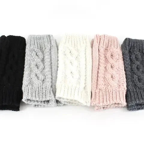 Cable Knit Fingerless Gloves