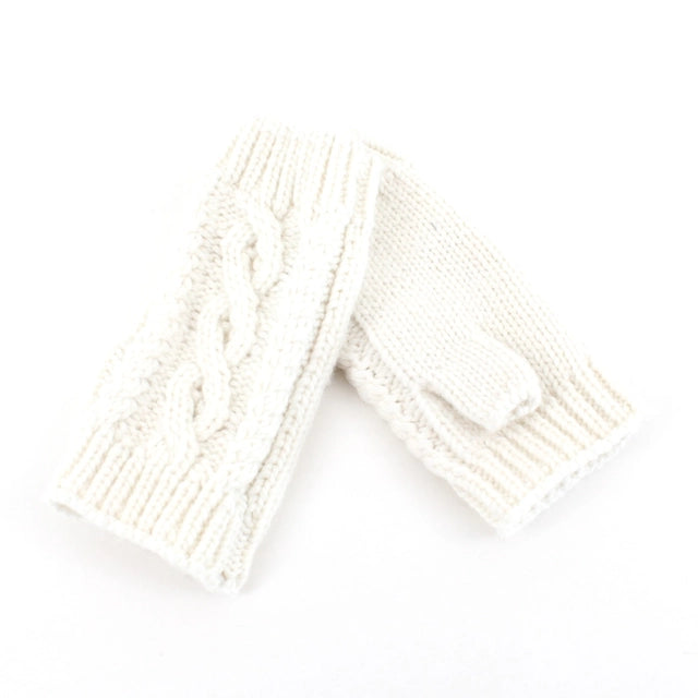 Cable Knit Fingerless Gloves