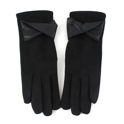 Faux Leather/Suede Gloves