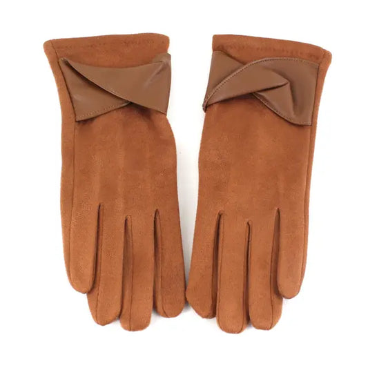 Faux Leather/Suede Gloves