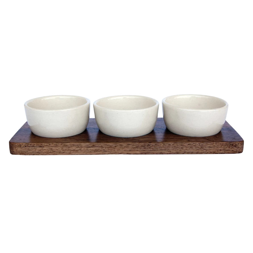 Triple Bowl Serving Tray