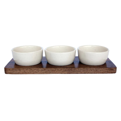 Triple Bowl Serving Tray