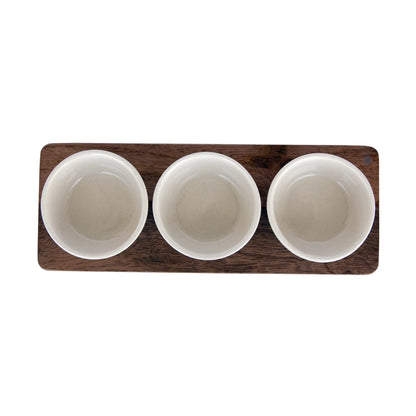 Triple Bowl Serving Tray