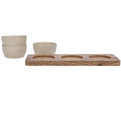 Triple Bowl Serving Tray