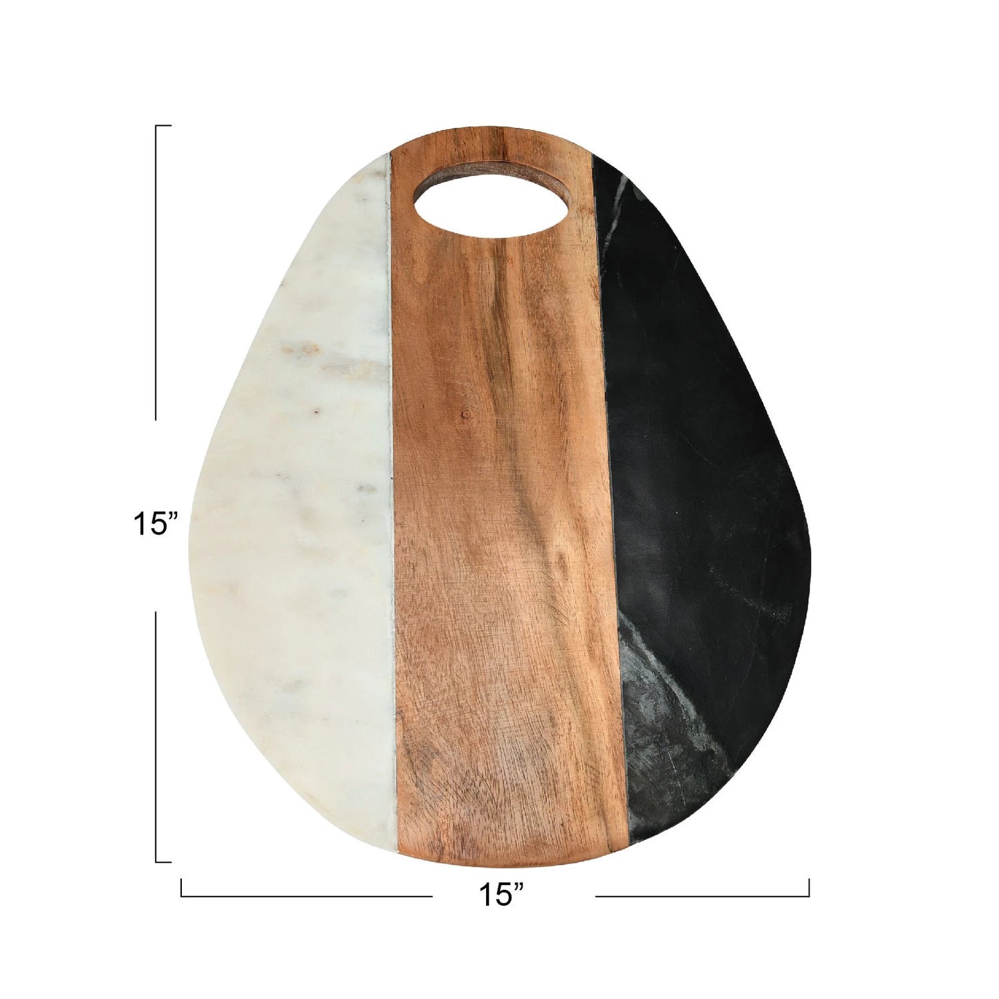 Marble + Acacia Cutting Board