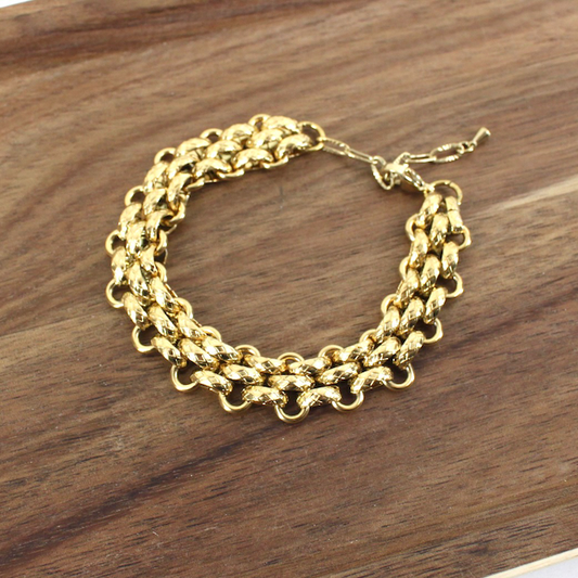 Trpl Chain Linked Bracelet