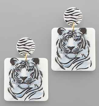Tiger Printed Earrings