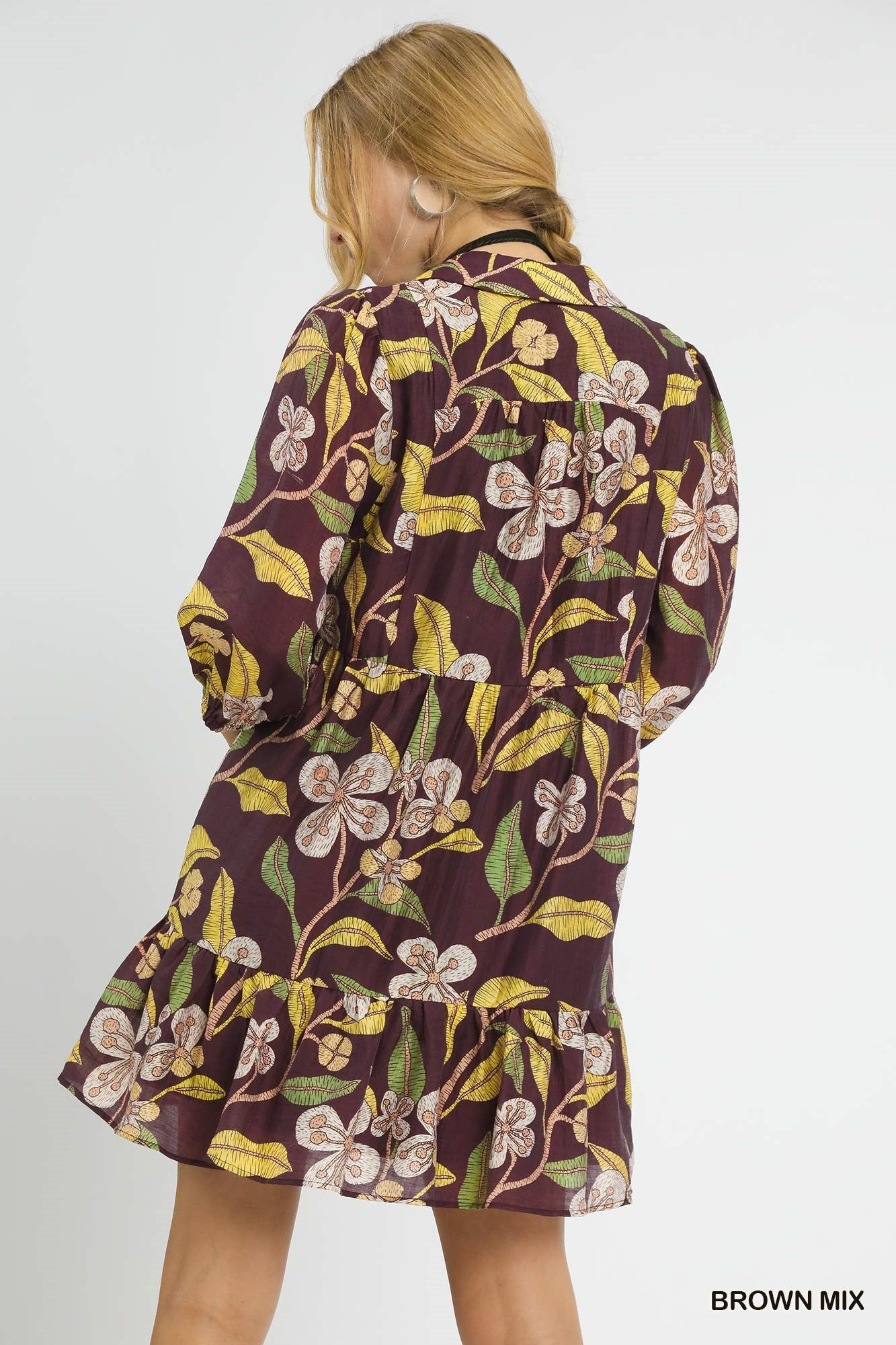 Tropical Floral Mini Dress