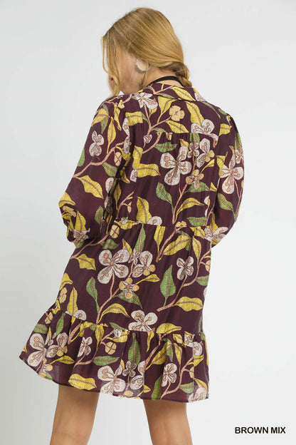 Tropical Floral Mini Dress