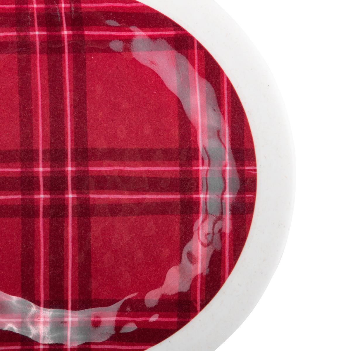 Plaid Melamine Plate