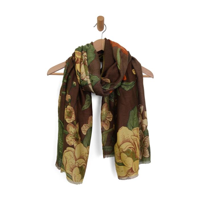 Walnut Climbing Floral Scarf