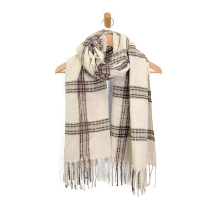 Plaid Fringe Scarf