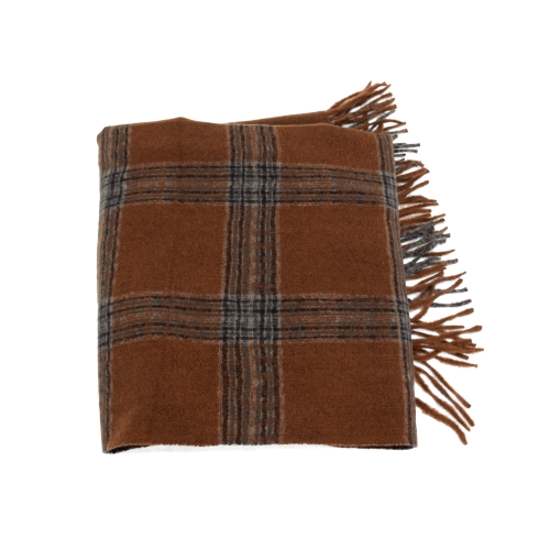 Plaid Fringe Scarf