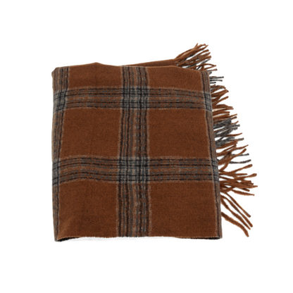 Plaid Fringe Scarf