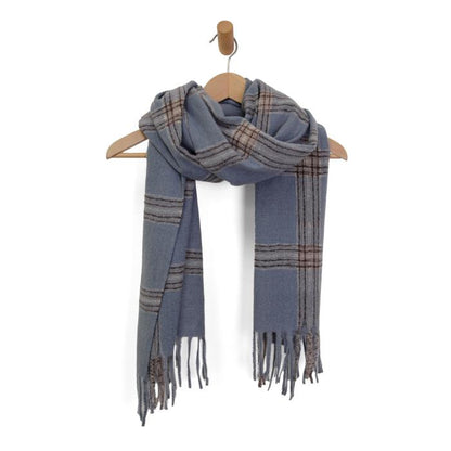 Plaid Fringe Scarf