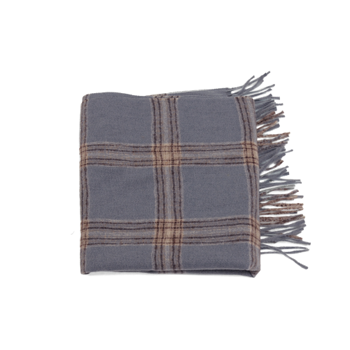 Plaid Fringe Scarf