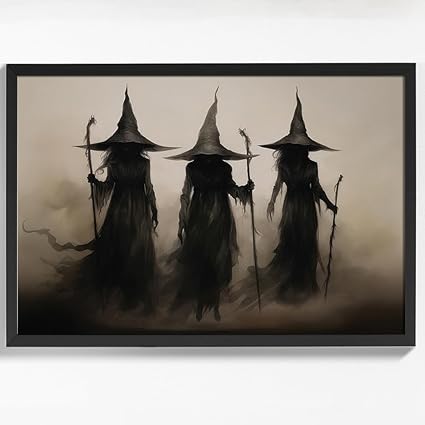 Vintage Witches Framed Picture