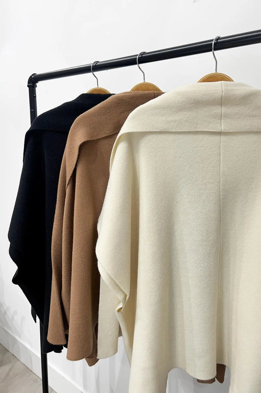 Solid Knit Collar Cardigan