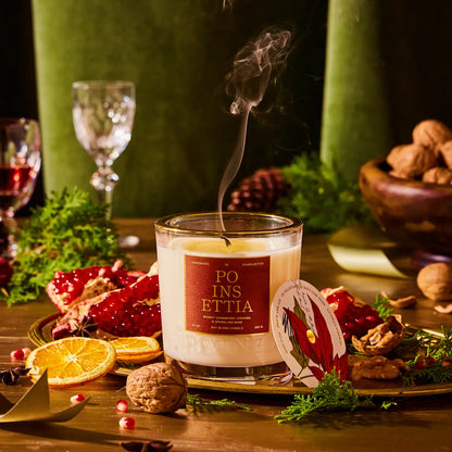 Poinsettia Candle