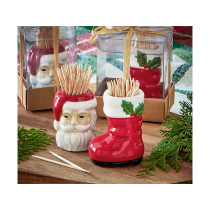 Santa Boot Toothpick Holder