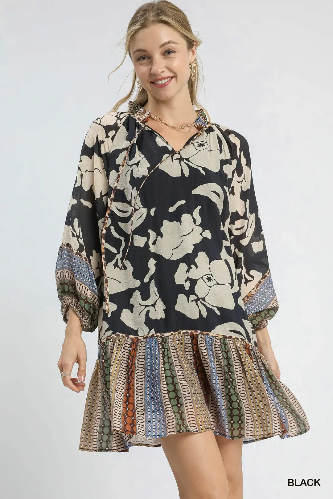 Ruffled Skirt Midi Dress