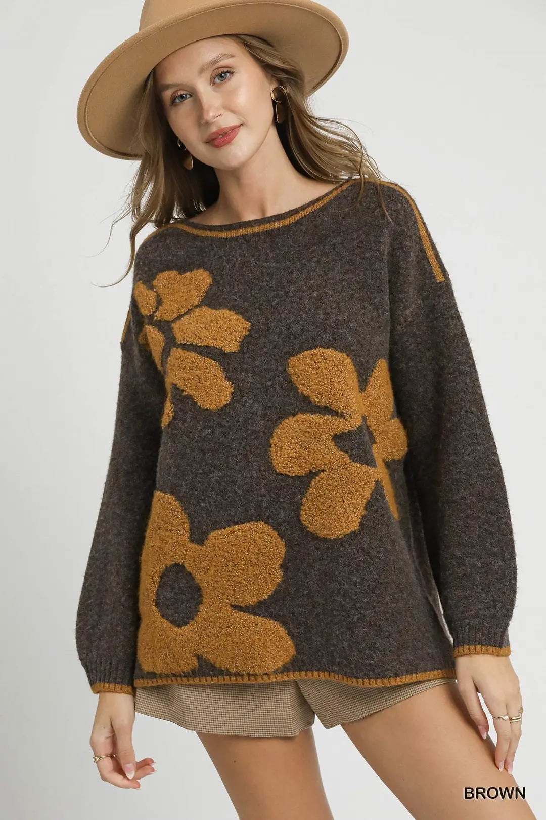 Floral Jacquard Knit Sweater