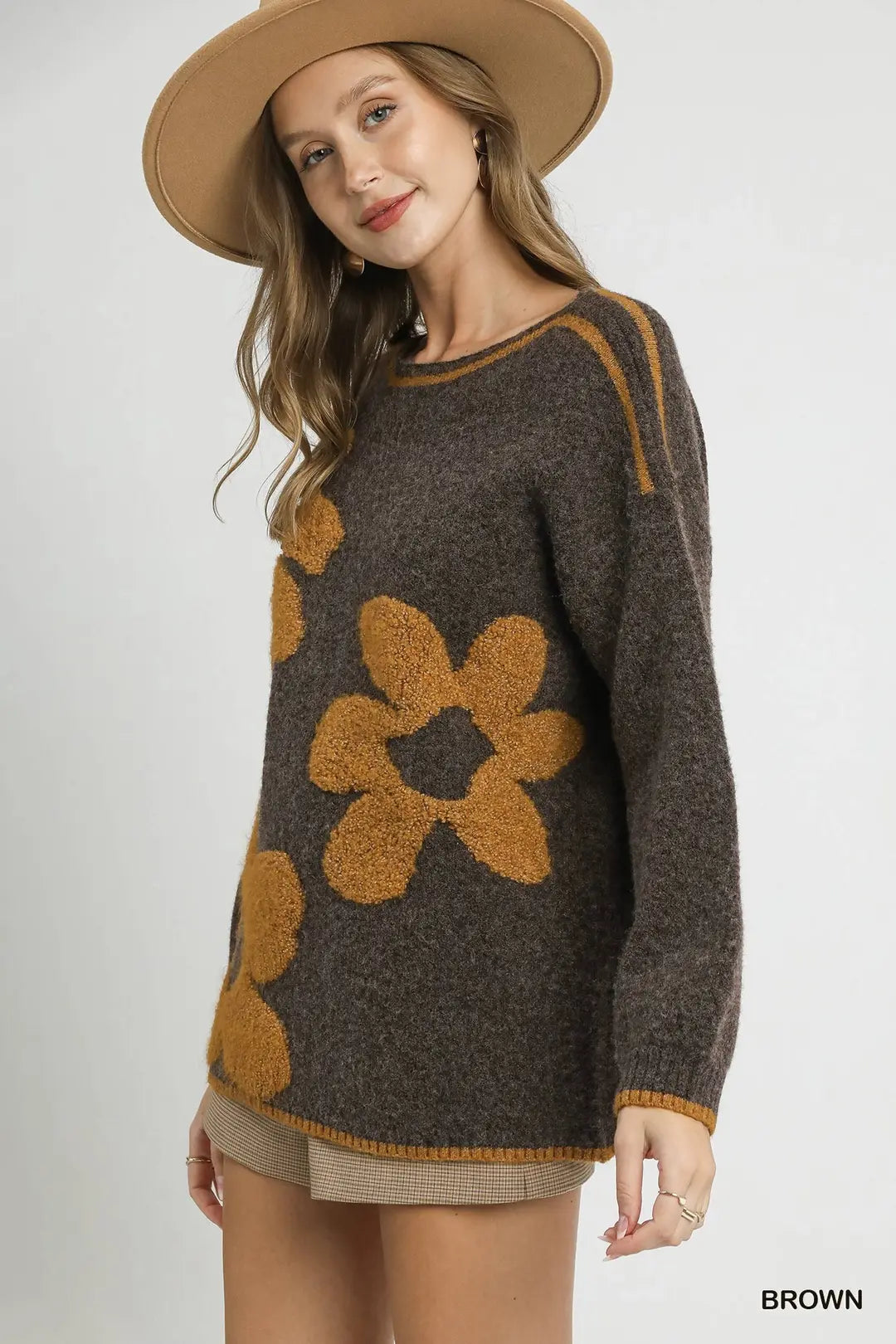 Floral Jacquard Knit Sweater