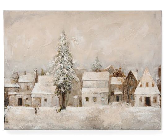 Snowy Village Wall Art