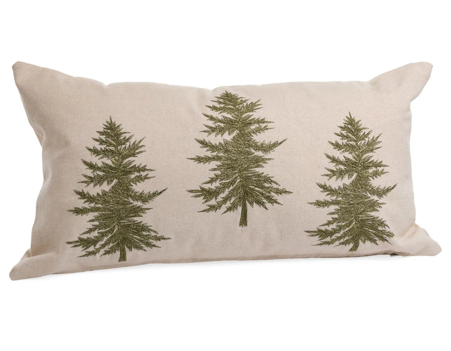 Embroidered Trees Pillow
