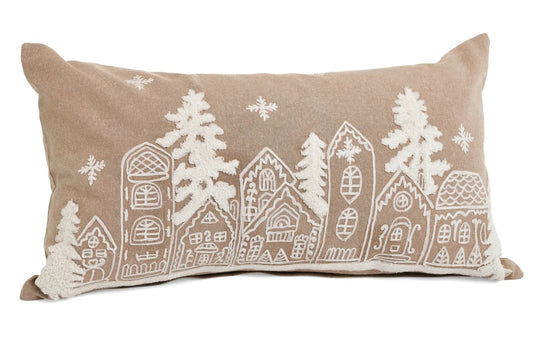 Gingerbread Village Pillow