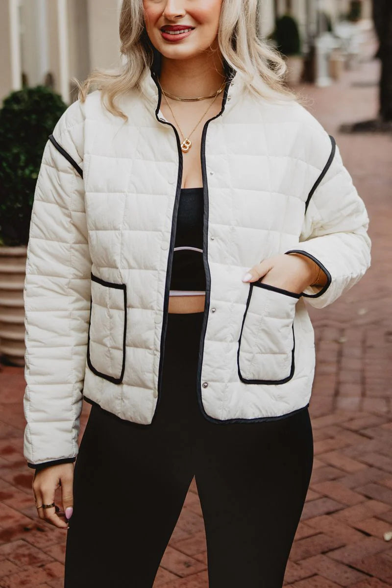 Quilted Trim Jacket