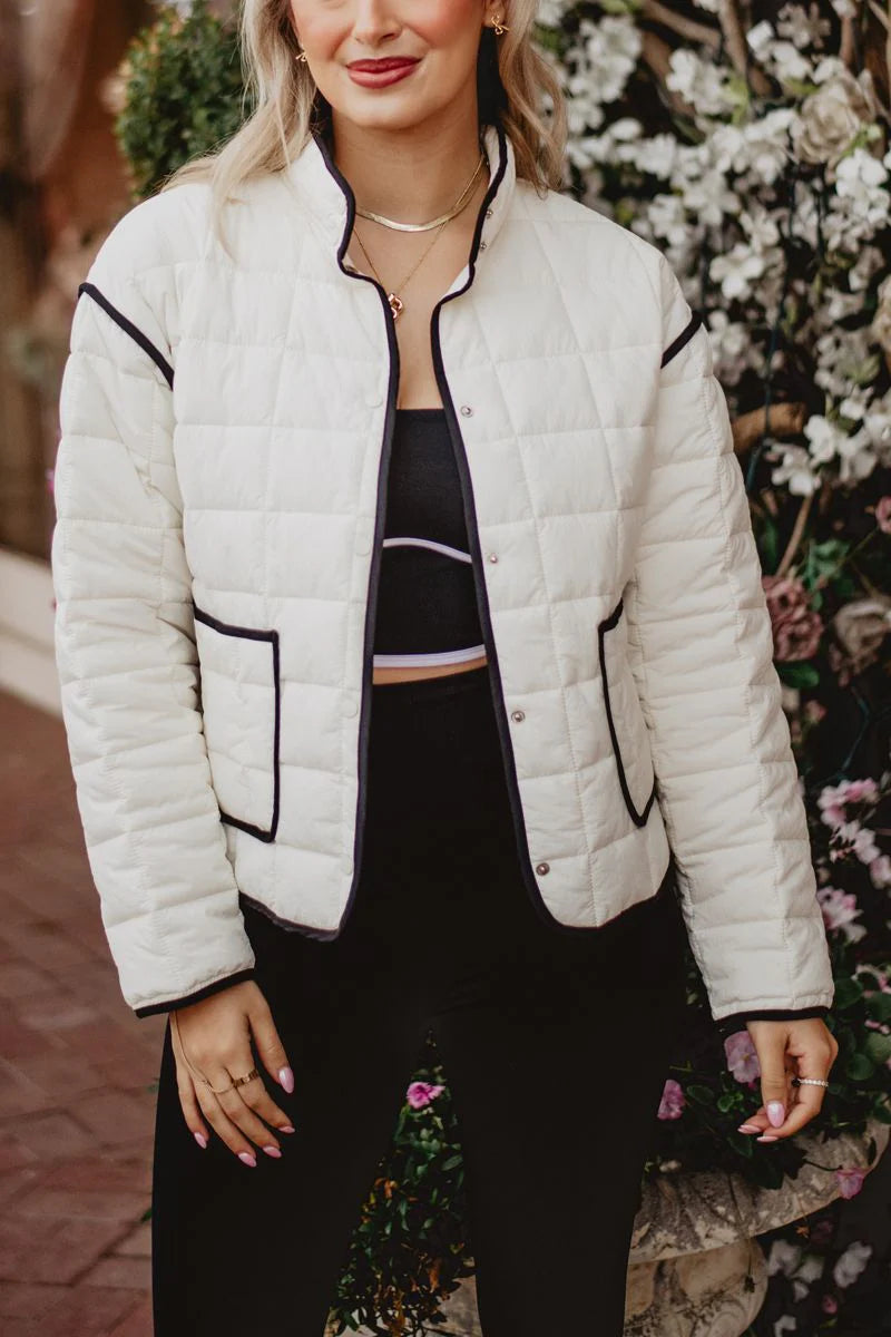 Quilted Trim Jacket