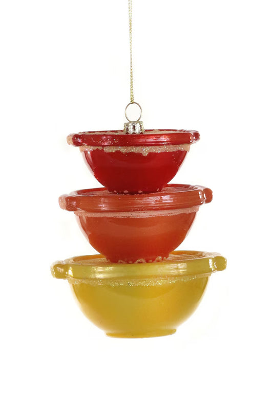 Vintage Stacked Tupperware Ornament
