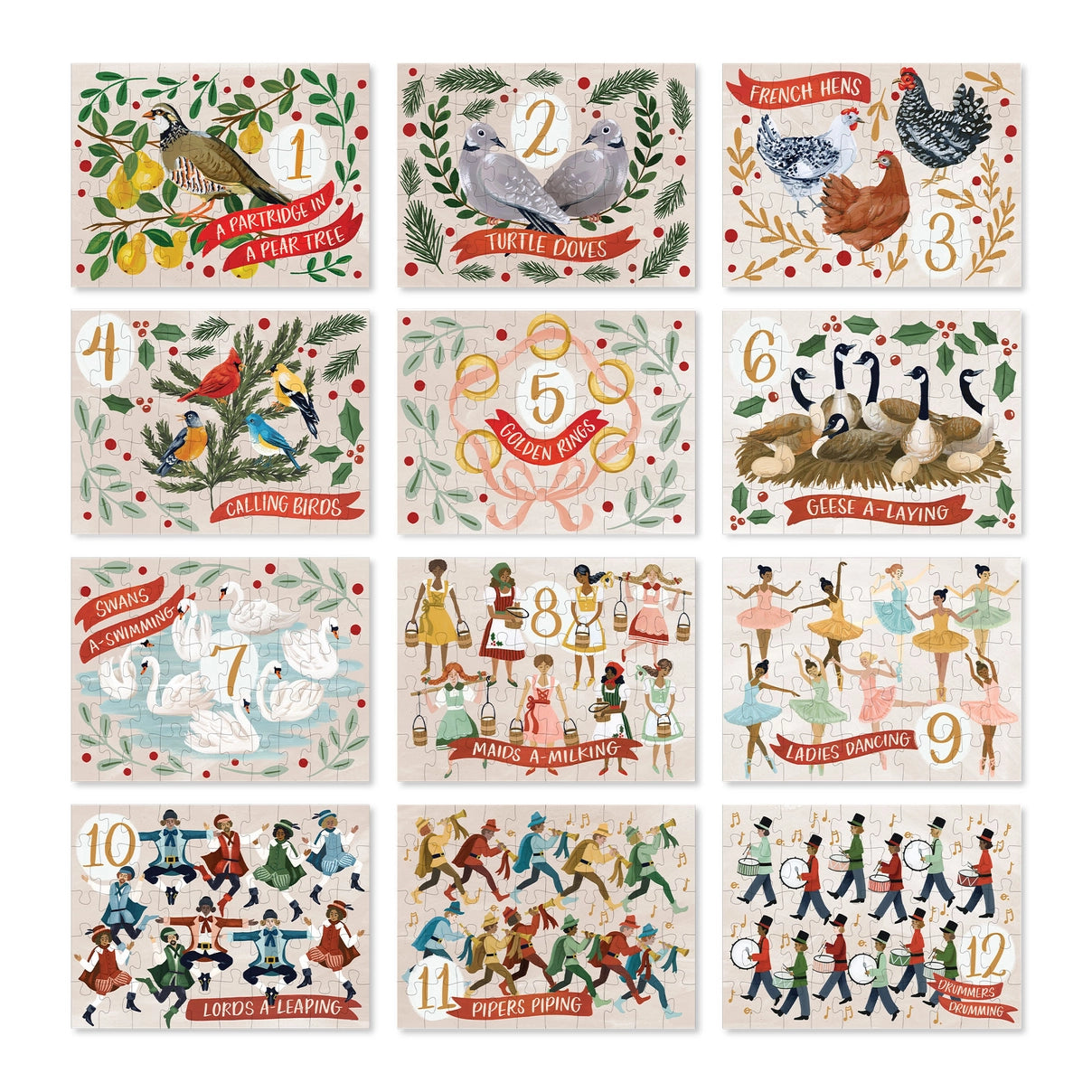 12 Days of Christmas Puzzle Set