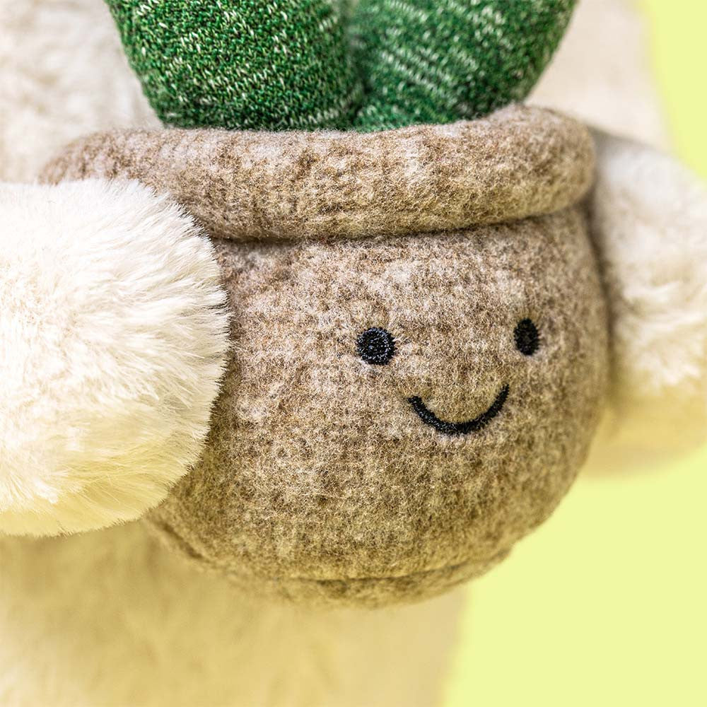 Cream Bunny with Plant - Jellycat