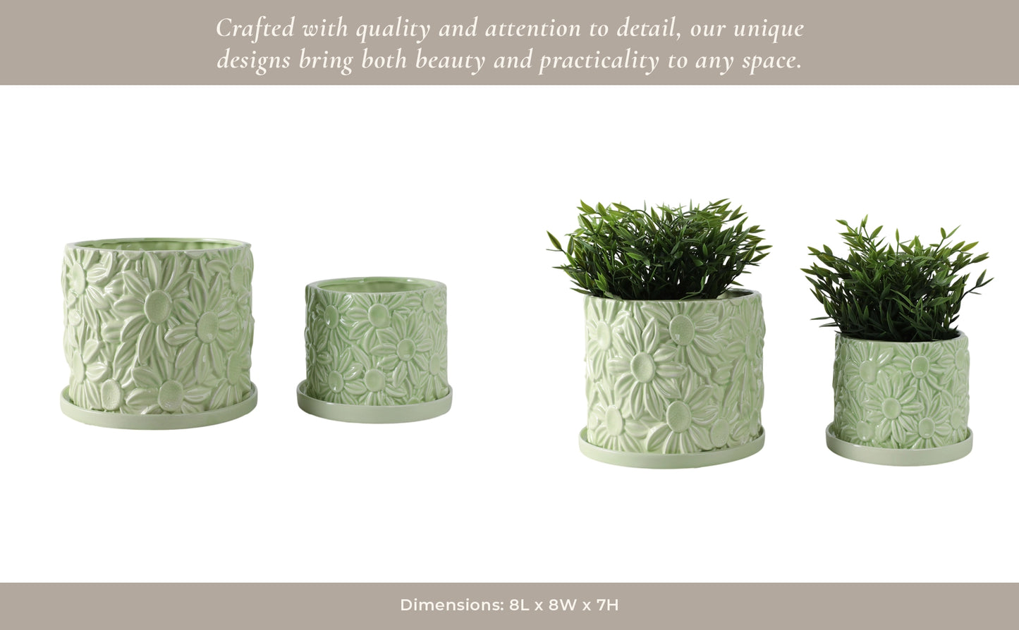Ceramic Daisy Planter