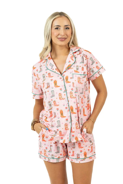 Boots & Roses Pajama Set