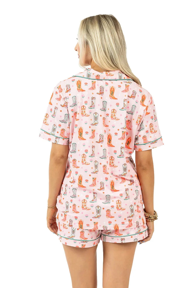 Boots & Roses Pajama Set
