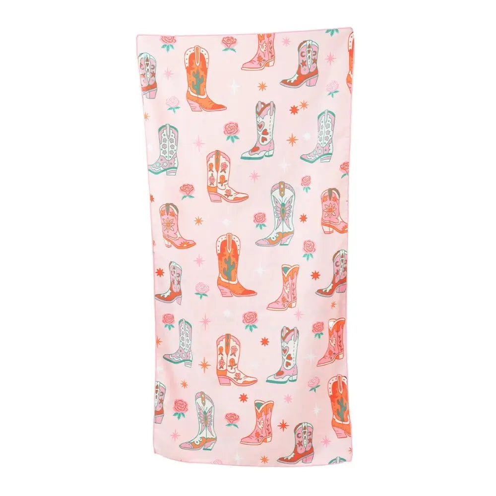 Boots & Flowers Microfiber Towel