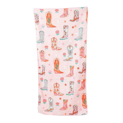 Boots & Flowers Microfiber Towel