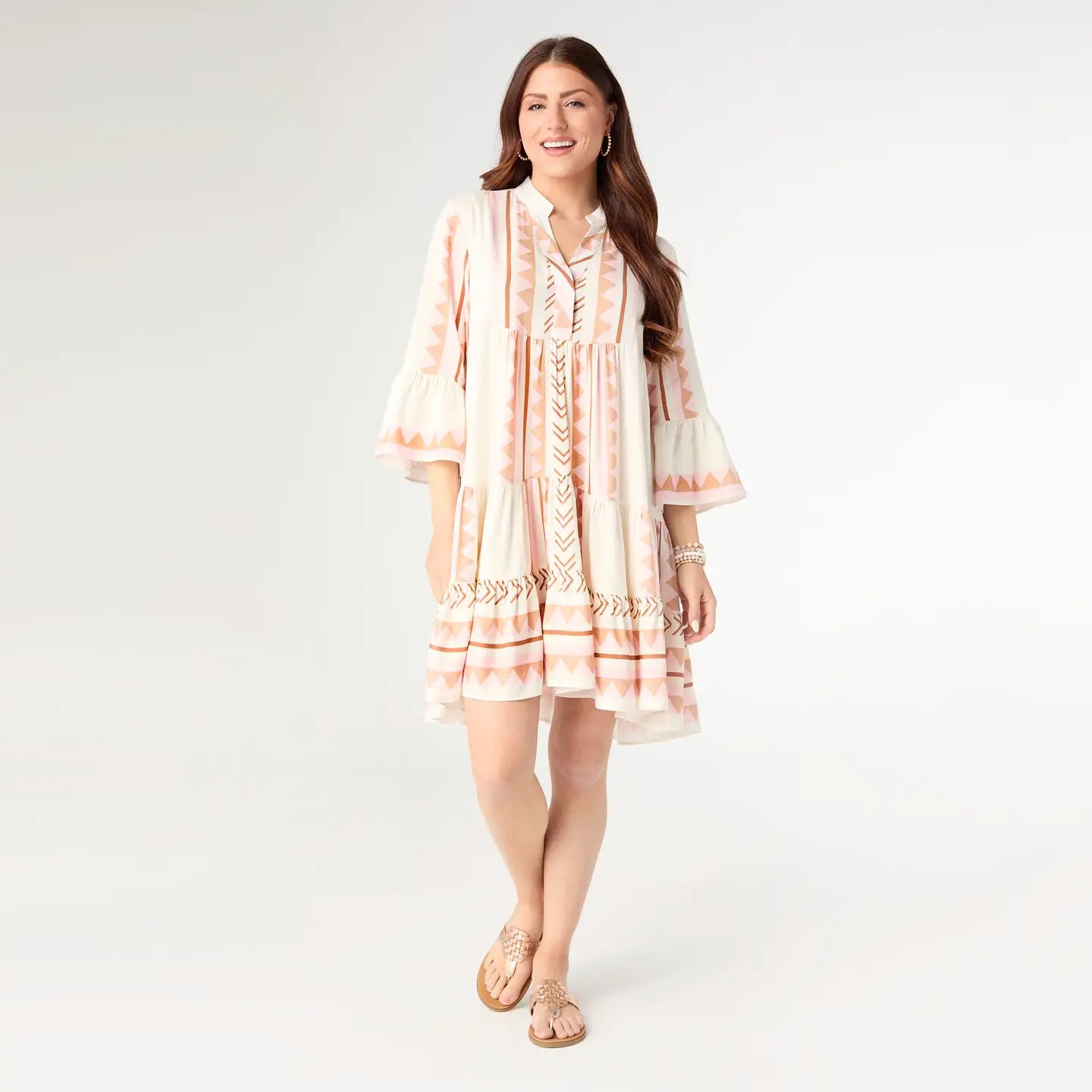 Tiffani Ruffle Sleeve Dress