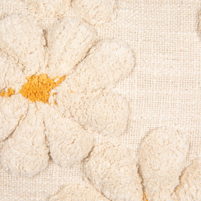 Tufted Flowers Lumbar Pillow