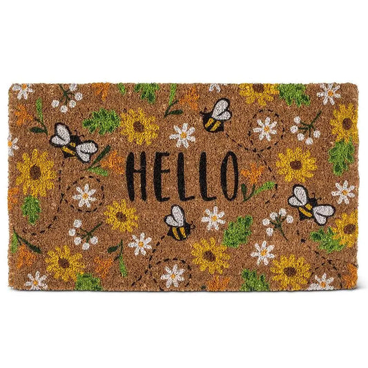 Daisies & Bees 'HELLO' Doormat