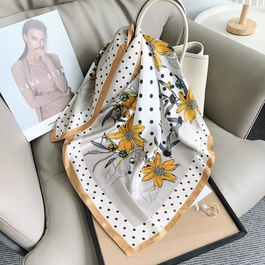Floral Polka-Dot Scarf