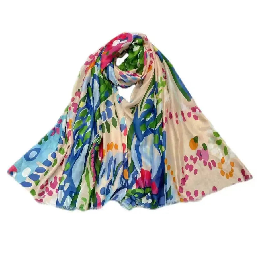 Vibrant Flower Garden Scarf