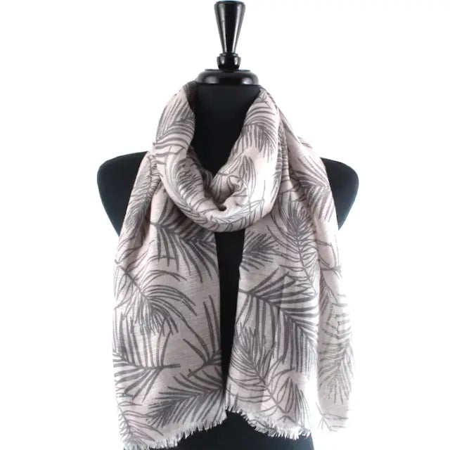 Palm Leaf Pattern Scarf