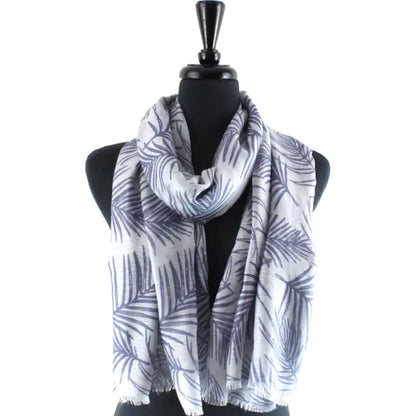 Palm Leaf Pattern Scarf