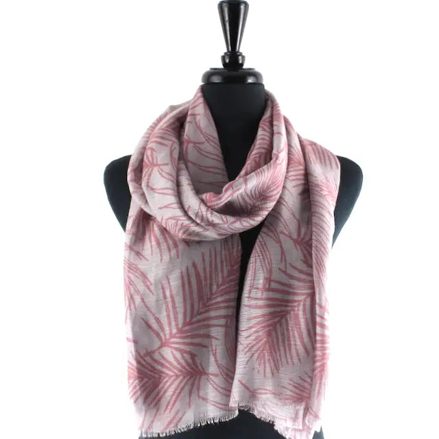 Palm Leaf Pattern Scarf