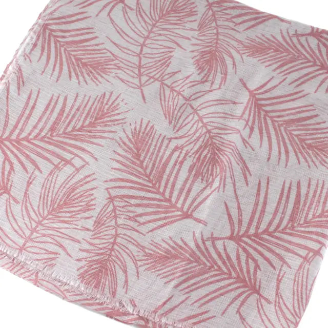 Palm Leaf Pattern Scarf