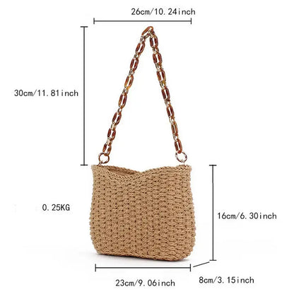 Linked-Chain Handwoven Bag